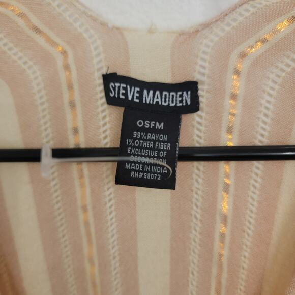 Steve Madden OS Peach Bohemian Cover Up Glitter Tunic Adjustable Resort Vacation - Picture 11 of 12